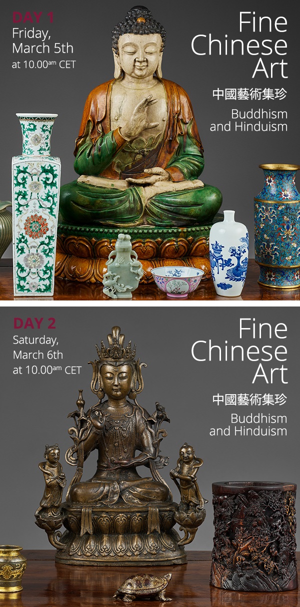 TWO DAY AUCTION   Fine Chinese Art / 中國藝術集珍/ Buddhism & Hinduism