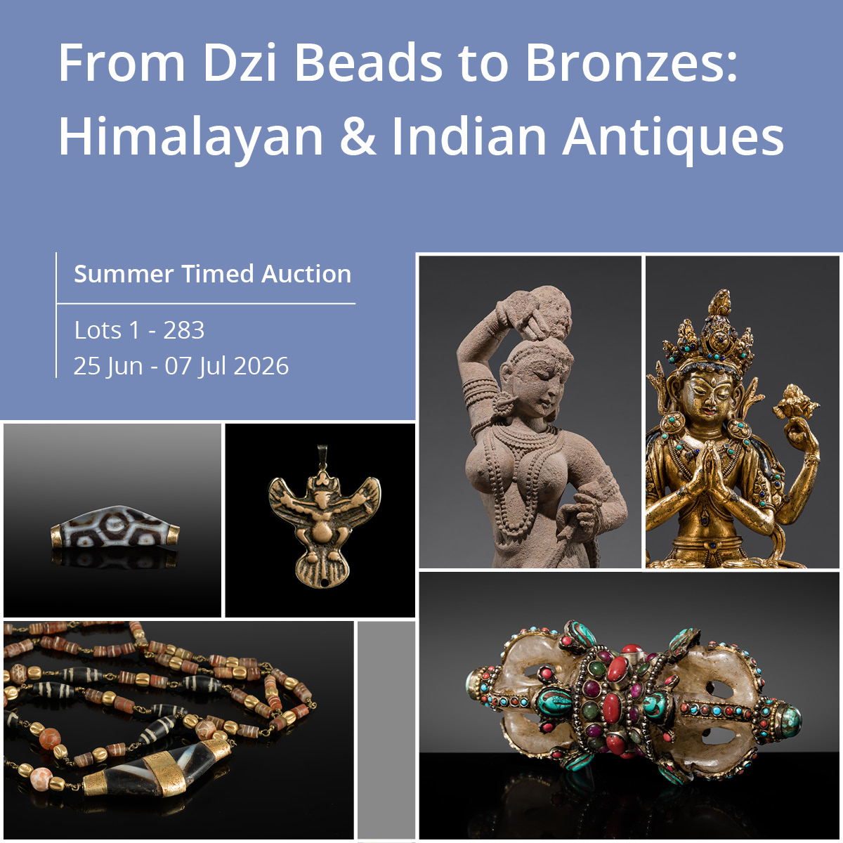 From Dzi Beads to Bronzes: Himalayan & Indian Antiques
