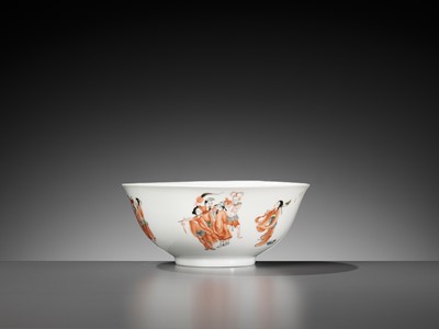 Lot 209 - A FAMILLE VERTE ‘EIGHT IMMORTALS’ BOWL, QING DYNASTY