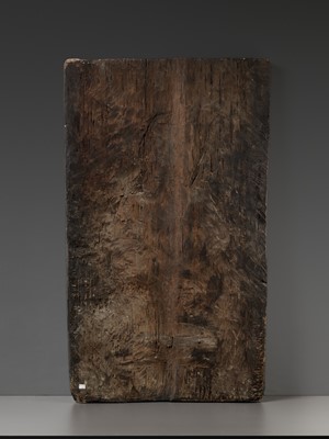 A RARE AND LARGE CARVED HARDWOOD ‘MALE AND FEMALE’ DOOR, ODA MATAN