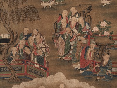 Lot 540 - ‘GATHERING OF MONKS’, 17TH-18TH CENTURY