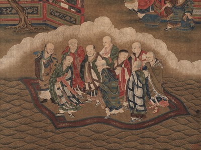 Lot 540 - ‘GATHERING OF MONKS’, 17TH-18TH CENTURY