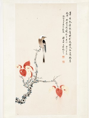 Lot 552 - ‘MAPLE TREE AND BIRD’, BY XIE ZHILIU (1910-1997)