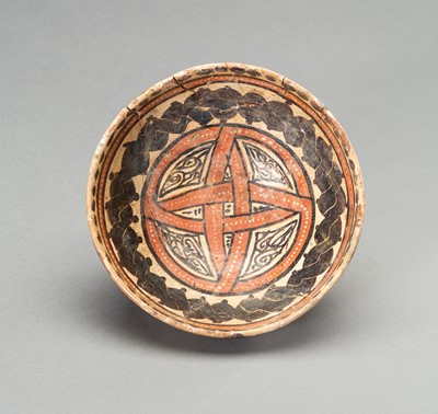 Lot 1368 - A SAMANID CONICAL POTTERY BOWL, 9th - 10th CENTURY
