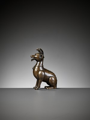 Lot 13 - A BRONZE ‘HUNTING’ GROUP, MING DYNASTY