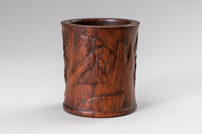 Lot 319 - A WOODEN ‘RIDING ON THE RIVER’ BITONG
