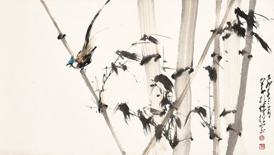 Lot 551 - ‘BIRD AND BAMBOO’, BY ZHAO SHAO’ANG (1905-1998)