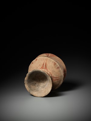 Lot 665 - A PAINTED POTTERY STEM CUP, BAN CHIANG, 1ST MILLENNIUM BC