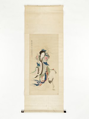 Lot 165 - ‘MAGU AND CRANE’, FOLLOWER OF GAI QI (1773-1828), DATED 1843