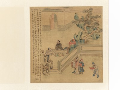 Lot 541 - ‘ANECDOTES FROM THE LIFE OF CONFUCIUS’, AFTER QIU YING (1494-1552) AND WEN ZHENGMING (1470-1559), QING DYNASTY