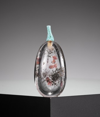 A MINIATURE INTERIOR-PAINTED ROCK CRYSTAL SNUFF BOTTLE, BY TIAN CHENG
