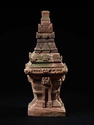 Lot 209 - A TERRACOTTA VOTIVE TEMPLE, CHANDI, EASTERN JAVA, 13TH-14TH CENTURY