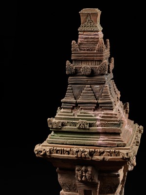 Lot 209 - A TERRACOTTA VOTIVE TEMPLE, CHANDI, EASTERN JAVA, 13TH-14TH CENTURY