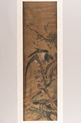 Lot 205 - TWO PAINTINGS OF BIRDS, QING