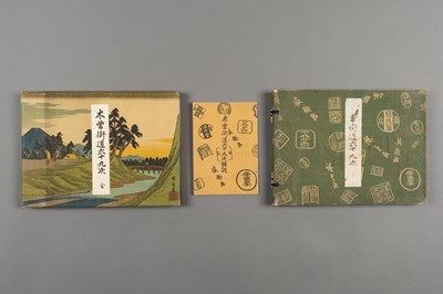 Lot 1085 - A PRINT ALBUM OF THE 69 STATIONS OF THE KISOU KAIDOU, DATED 1935