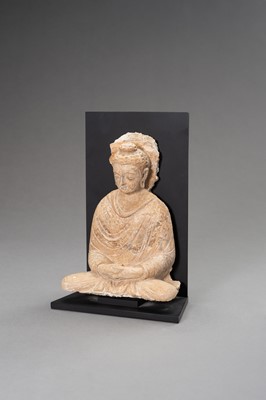 Lot 1137 - A STUCCO FIGURE OF BUDDHA, GANDHARA
