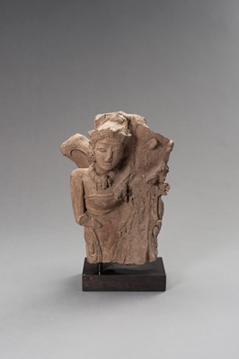 Lot 1248 - A MAJAPAHIT TERRACOTTA FRAGMENT OF A LADY