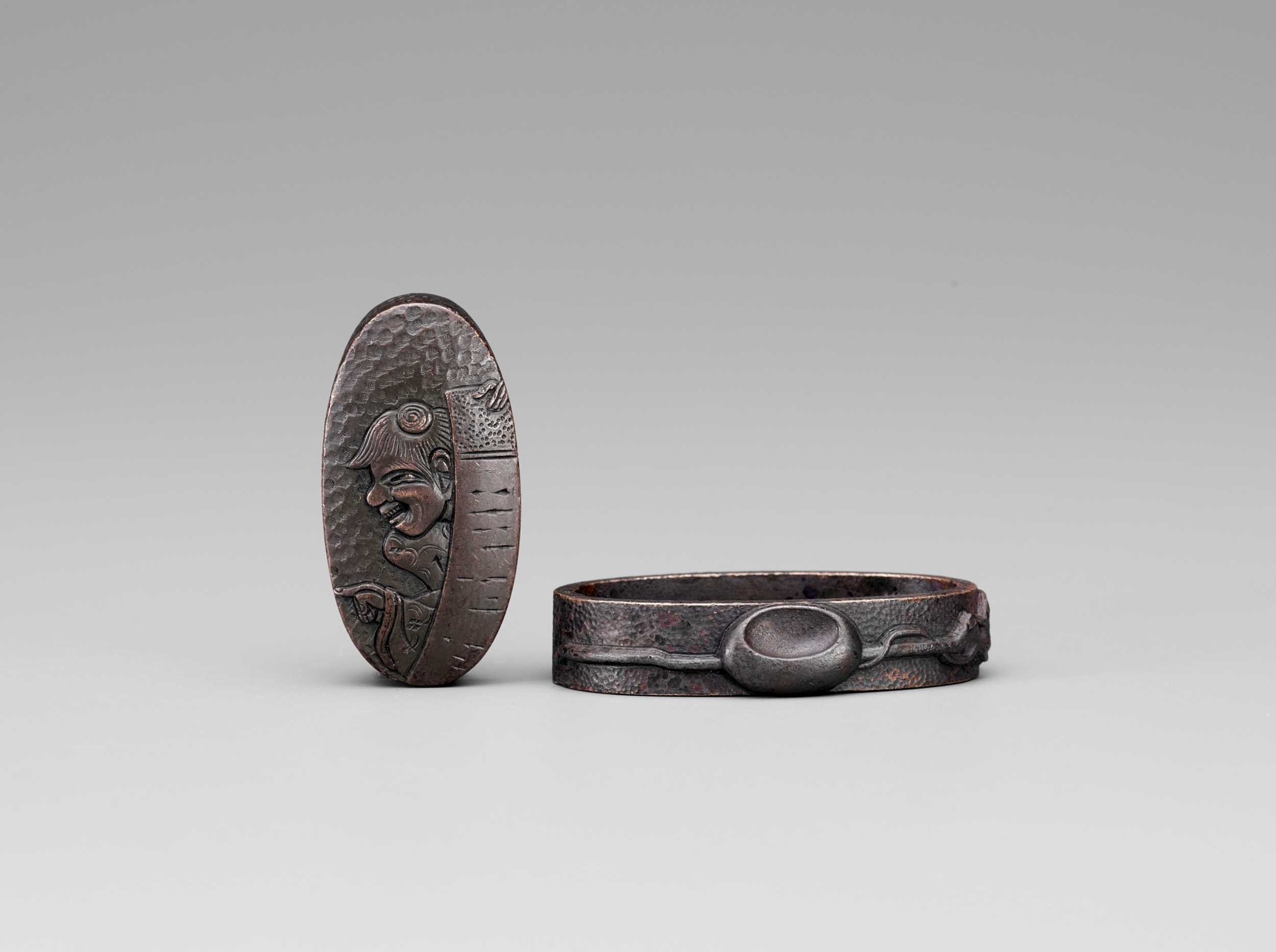 Lot 651 - TOSHINAGA: A FUCHI AND KASHIRA WITH KANZAN