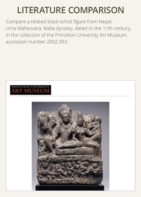 Lot 13 - A LARGE AND EXCEPTIONAL GRAY SCHIST STATUE OF A DANCING SHIVA, EARLY MALLA DYNASTIES