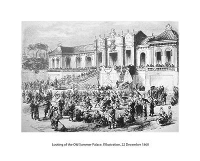 Lot 71 - A SET OF THREE CLOISONNÉ CANDLESTICKS, QIANLONG PERIOD, TAKEN DURING THE 1860 SUMMER PALACE RAID