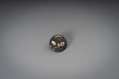 Lot 515 - A SET OF NINE JAPANESE MIXED METAL KAGAMIBUTA BUTTONS