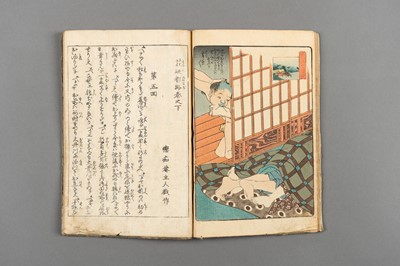 Lot 1087 - A SET OF THREE SHUNGA WOOD BLOCK PRINT ALBUMS, 19th CENTURY