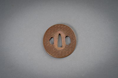 Lot 66 - A GROUP OF FOUR IRON AND COPPER TSUBA
