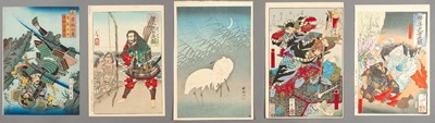 Lot 377 - A GROUP OF FIVE ORIGINAL COLOR WOODBLOCK PRINTS, 19TH CENTURY