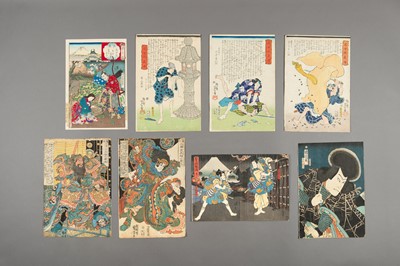 Lot 376 - A GROUP OF EIGHT COLOR WOODBLOCK PRINTS, 19TH CENTURY