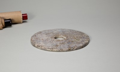 Lot 757 - A JADE DISK, BI, LIANGZHU CULTURE