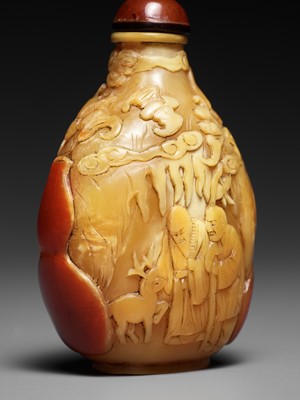 Lot 232 - A RARE HORNBILL ‘SANXING’ SNUFF BOTTLE, EARLY 19TH CENTURY