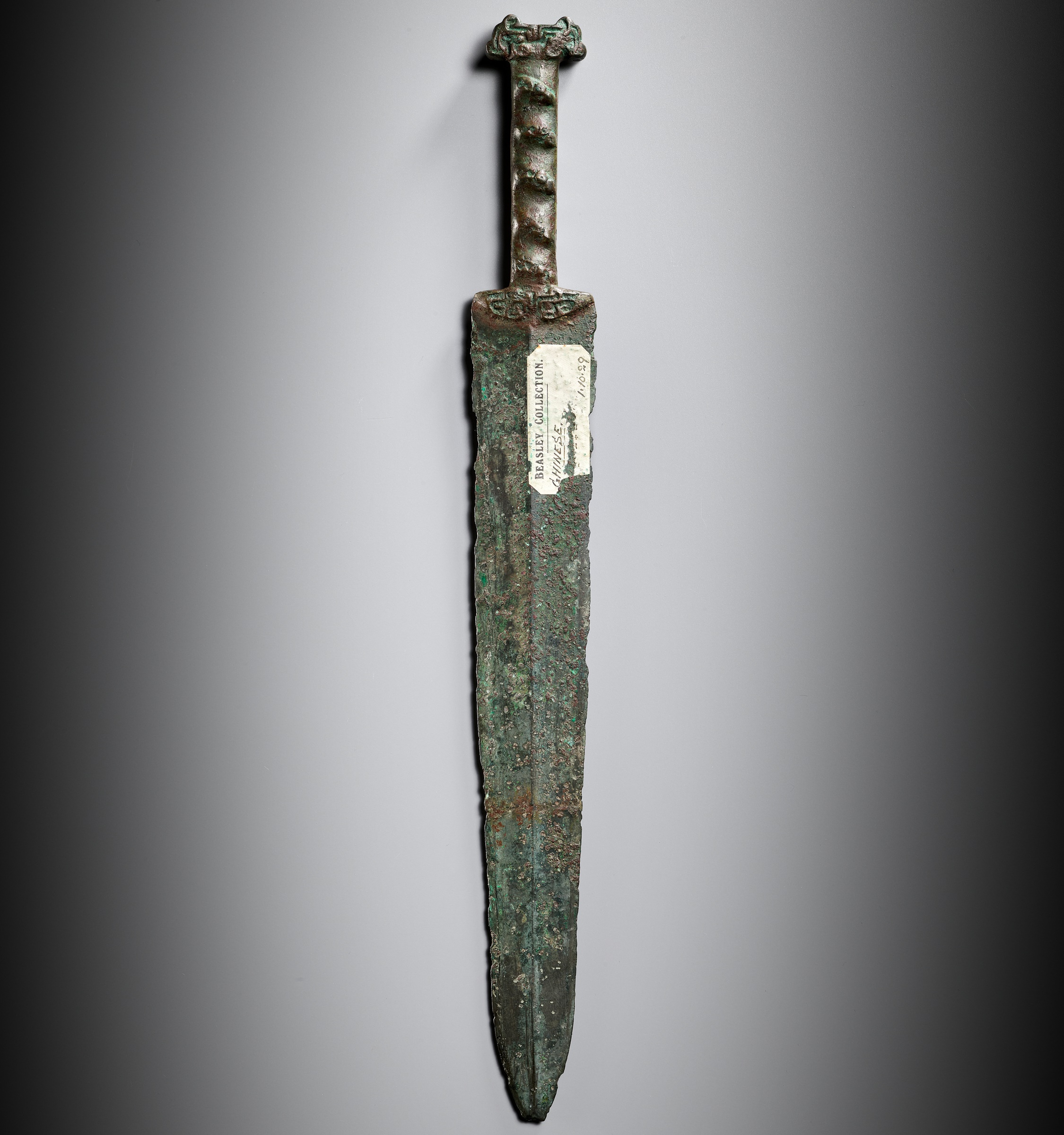 Lot 2 - A RARE BRONZE SWORD, JIAN, WARRING STATES