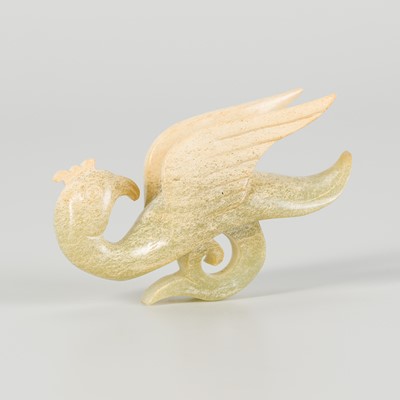 A JADE FIGURE OF A PHOENIX