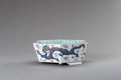Lot 783 - A HEXAGONAL PORCELAIN BOWL, XIANFENG MARK AND PERIOD