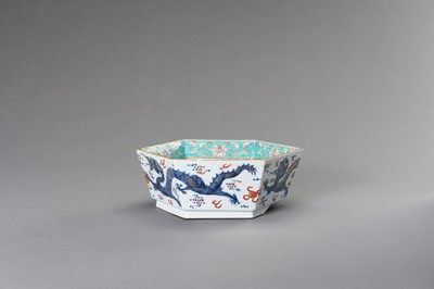 Lot 783 - A HEXAGONAL PORCELAIN BOWL, XIANFENG MARK AND PERIOD