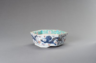 Lot 783 - A HEXAGONAL PORCELAIN BOWL, XIANFENG MARK AND PERIOD