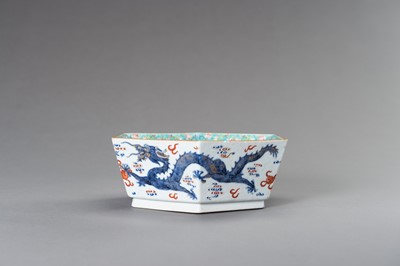 Lot 783 - A HEXAGONAL PORCELAIN BOWL, XIANFENG MARK AND PERIOD