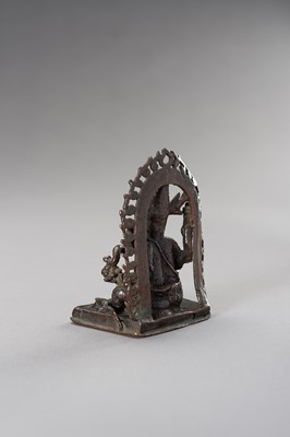 Lot 1272 - AN INDIAN BRONZE FIGURE OF GANESHA