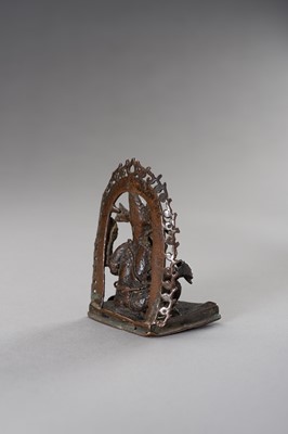 Lot 1272 - AN INDIAN BRONZE FIGURE OF GANESHA