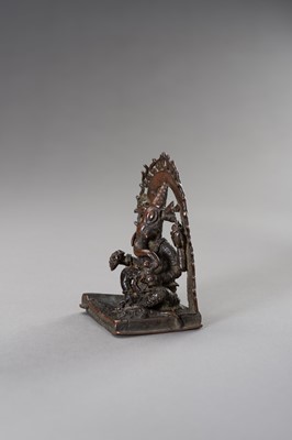 Lot 1272 - AN INDIAN BRONZE FIGURE OF GANESHA