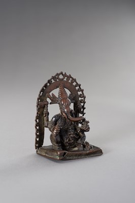 Lot 1272 - AN INDIAN BRONZE FIGURE OF GANESHA