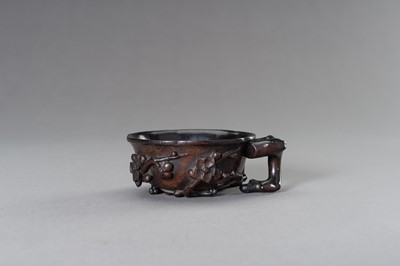 Lot 315 - A WOOD ‘PEACHES’ LIBATION CUP