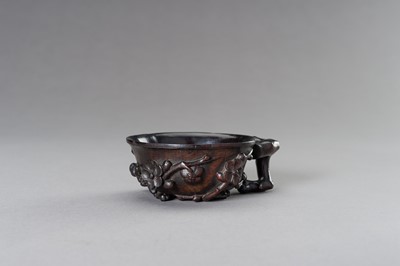 Lot 315 - A WOOD ‘PEACHES’ LIBATION CUP