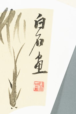 Lot 424 - AN ALBUM WITH 13 PRINTS BY QI BAI SHI (1864-1957)
