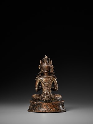 A GILT COPPER-ALLOY FIGURE OF VAJRADHARA, 15th-16TH CENTURY OR EARLIER