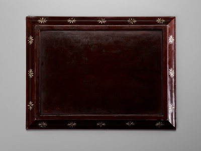 Lot 124 - A RARE INLAID LACQUER ‘PHOENIX’ TRAY, MING DYNASTY