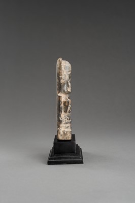 Lot 903 - A GRAY STONE STATUE OF UMA-MAHESHWARA