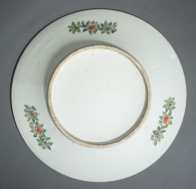 Lot 805 - LARGE PLATE WITH SCHOLARS AND GARDEN DEPICTIONS