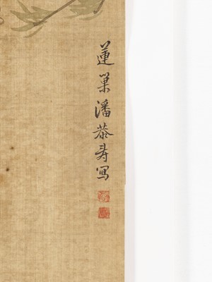 Lot 201 - PORTRAIT OF A NOBLE LADY, BY PAN GONGSHOU (1741-1794)