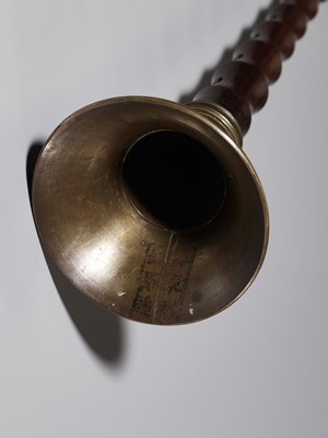 Lot 297 - A BRASS AND WOOD OBOE, HAIDI, 18TH-19TH CENTURY